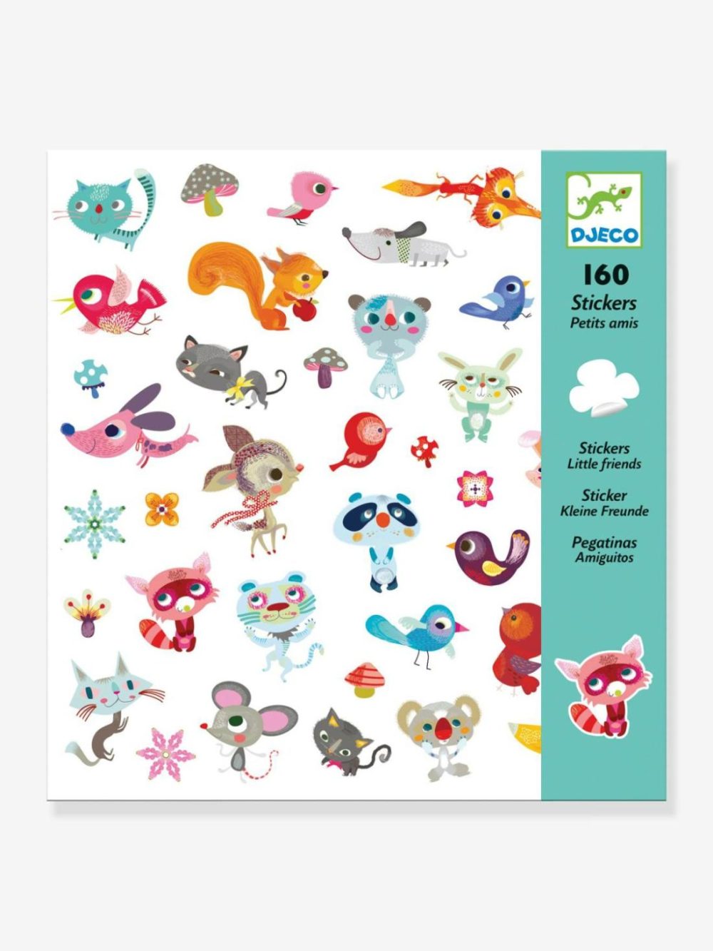 160 Stickers, Small Friends Arts & Crafts Blue