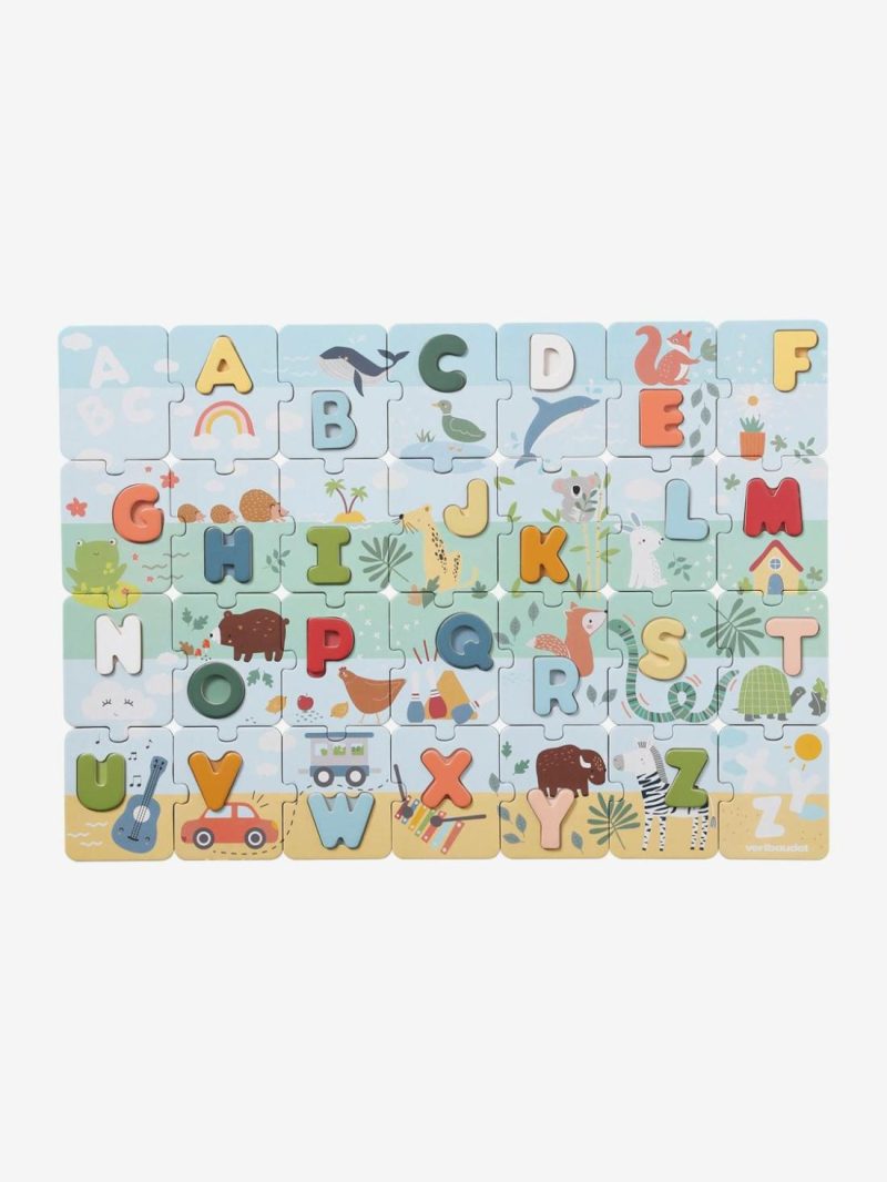 2-In-1 Alphabet Puzzle In Cardboard & Fsc® Wood Educational Games White