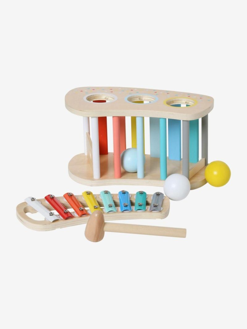 2-In-1 Wooden Xylophone ‘Drum’ Baby & Pre-School Toys Multi