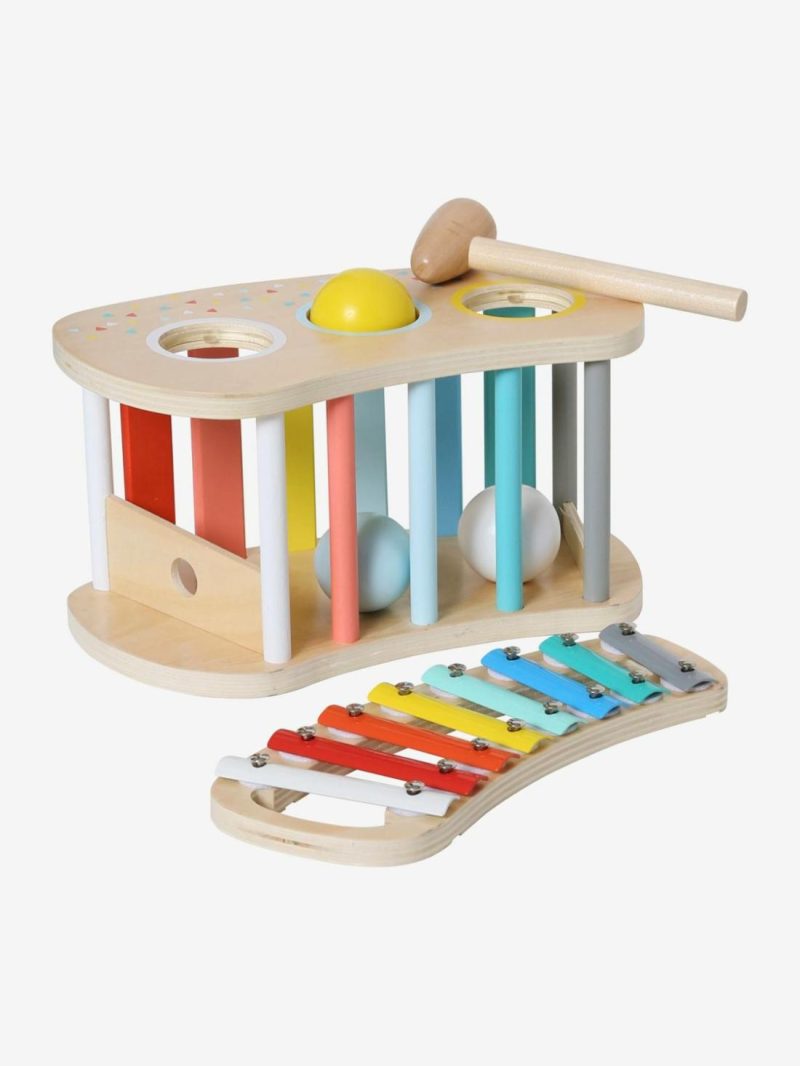 2-In-1 Wooden Xylophone ‘Drum’ Baby & Pre-School Toys Multi