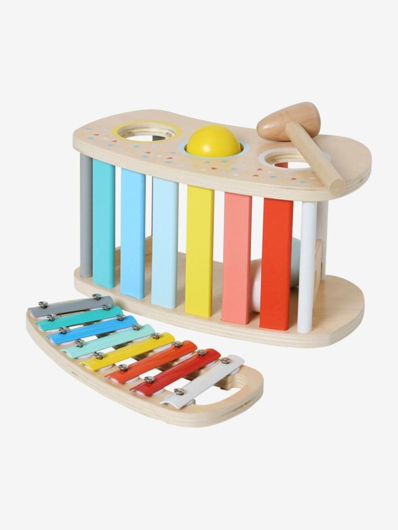 2-In-1 Wooden Xylophone ‘Drum’ Baby & Pre-School Toys Multi