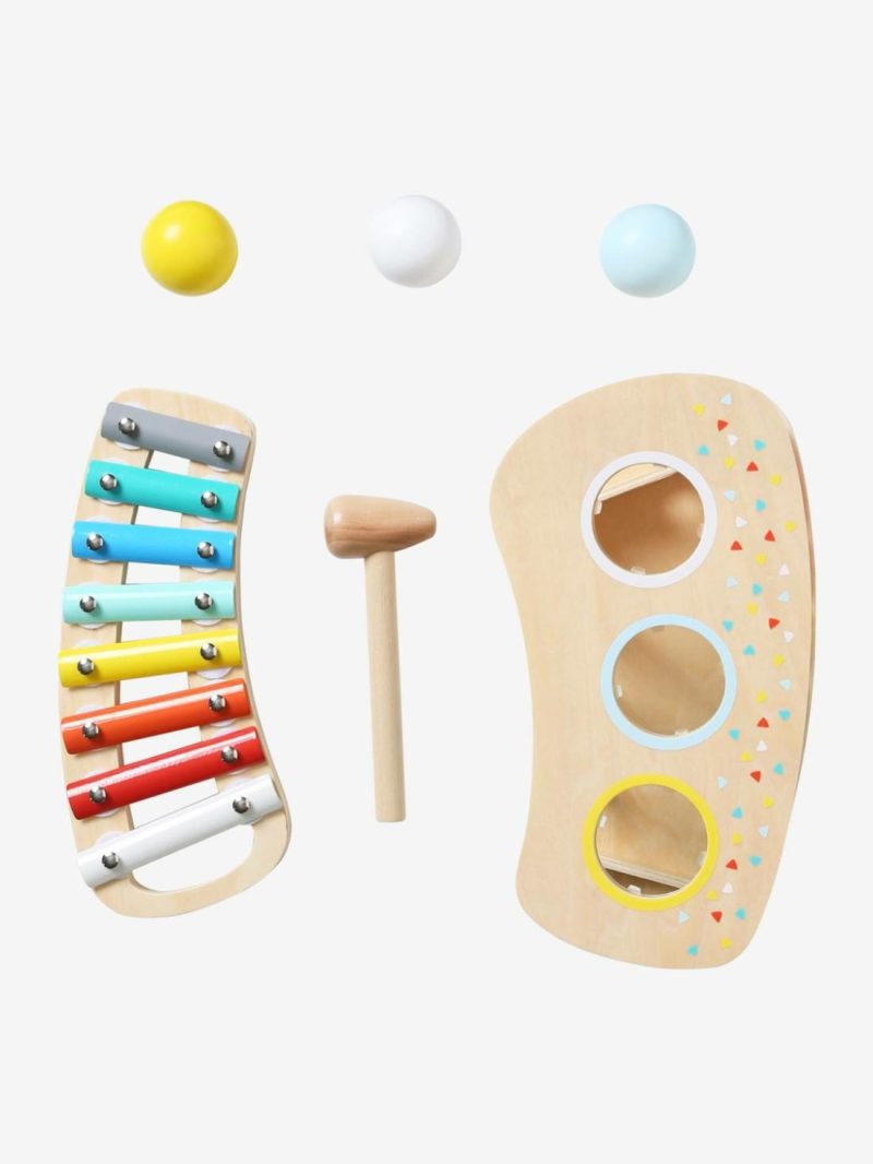 2-In-1 Wooden Xylophone ‘Drum’ Baby & Pre-School Toys Multi