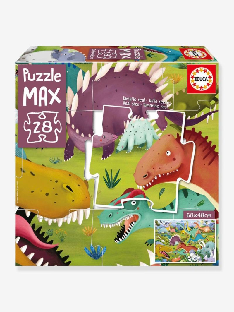 28-Piece Max Puzzle, Dinosaurs Educational Games Multicoloured