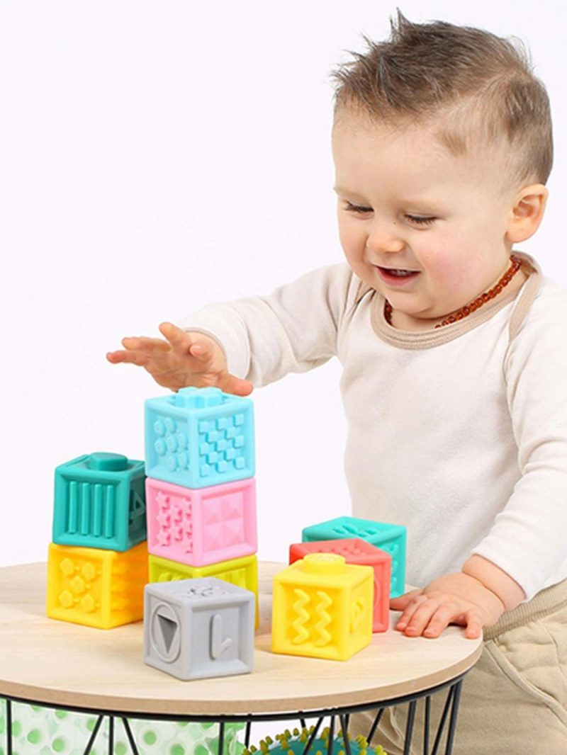 Set Of 9 Stackable Cubes Baby & Pre-School Toys Multicoloured