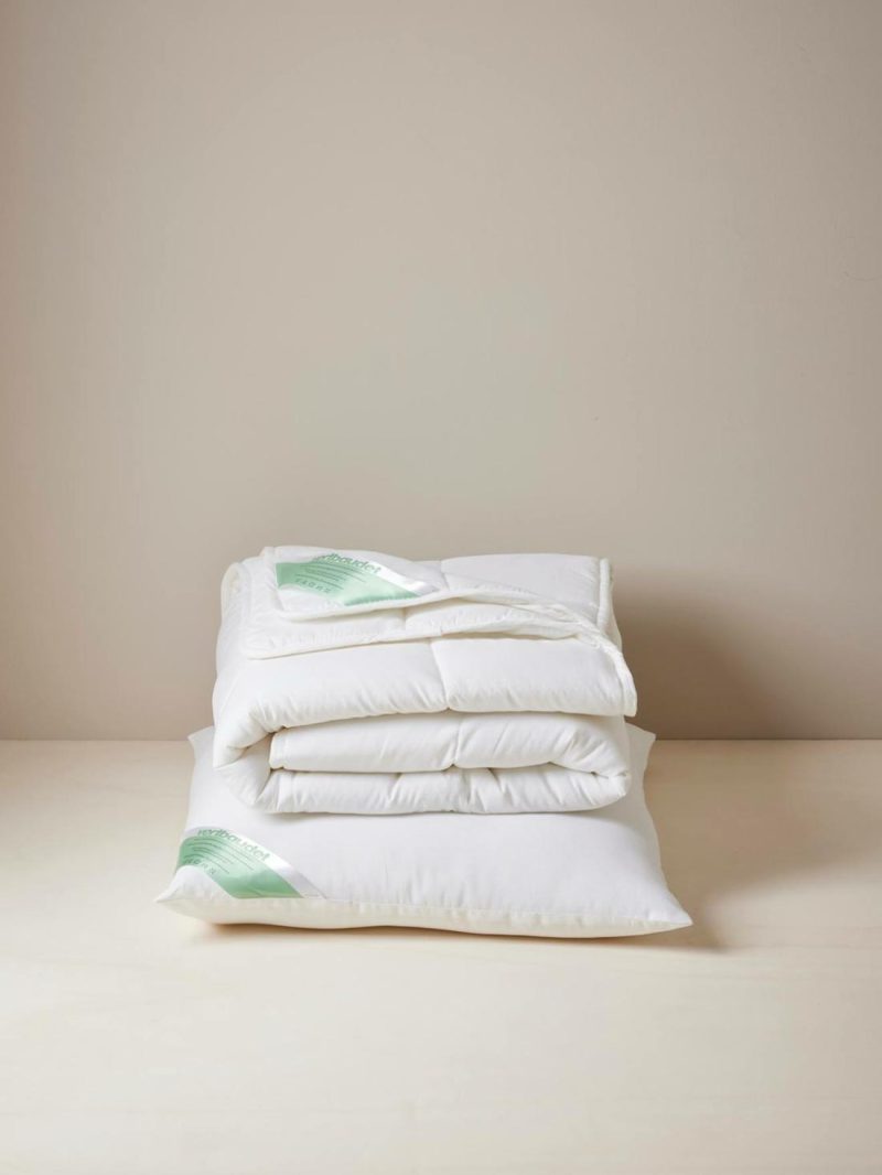 Set Of Lightweight Duvet + Pillow In Organic Cotton* Bedding White