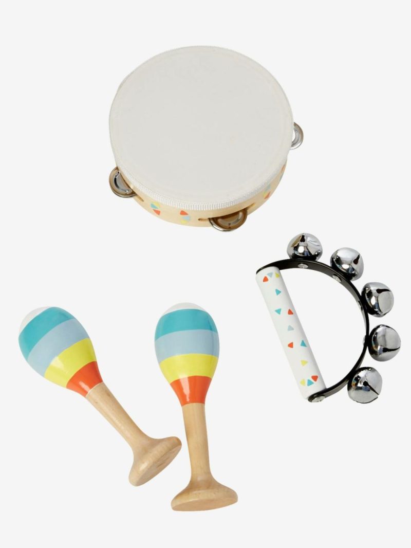 Set Of Maracas, Tambourine, Tambourine With Rattles Baby & Pre-School Toys Multi