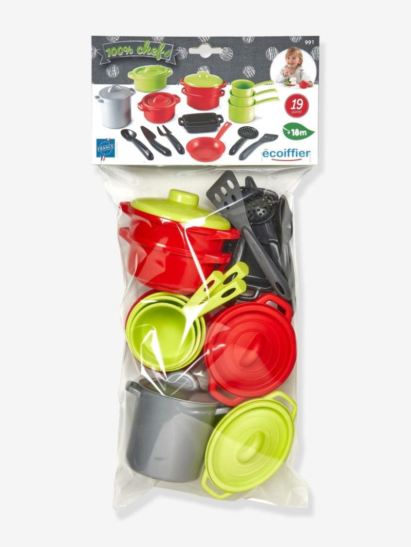 Set Of Saucepans Role Play Toys Green