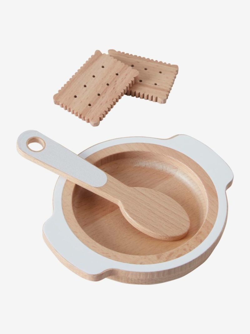 Set Of Wooden Mealtime Accessories For Dolls Dolls & Soft Dolls Wood/White