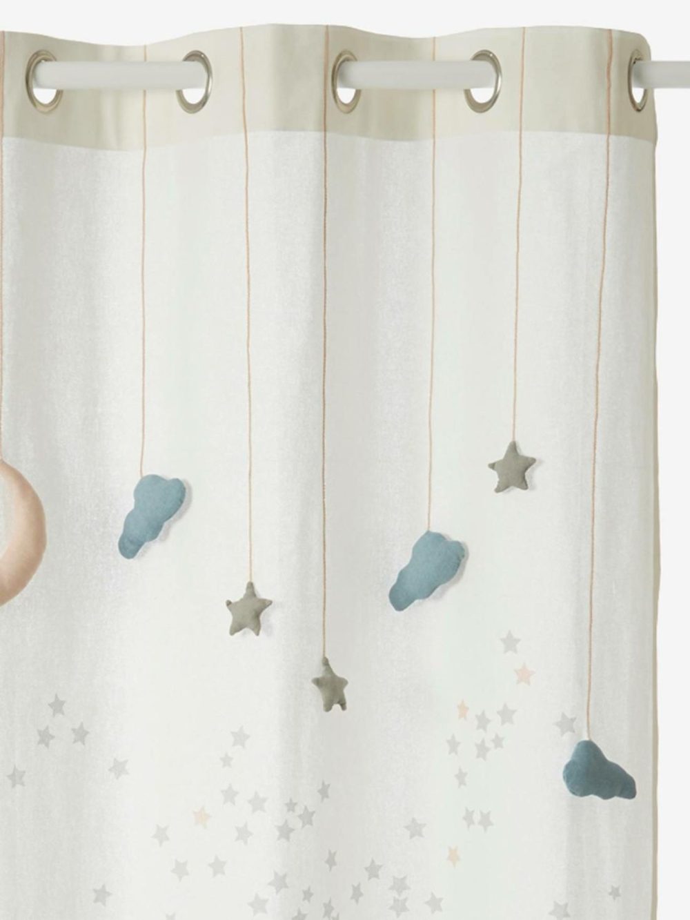 Sheer Curtain, Like-A-Star Theme Bedding & Decor White