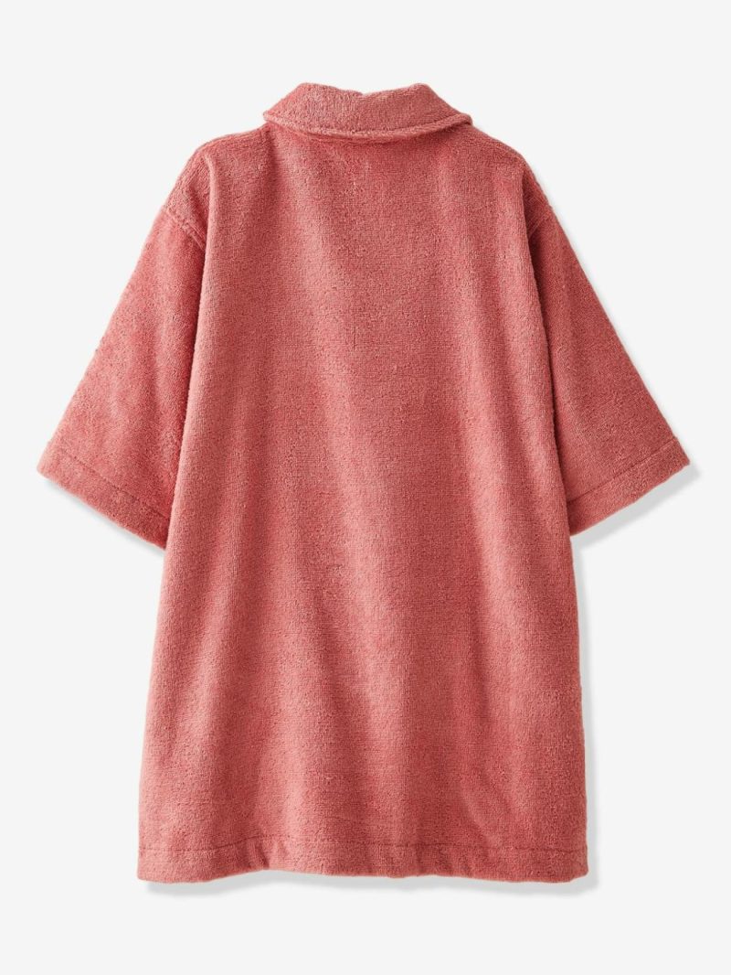 Shirt-Like Bathrobe For Children Bath Towels Dusky Pink