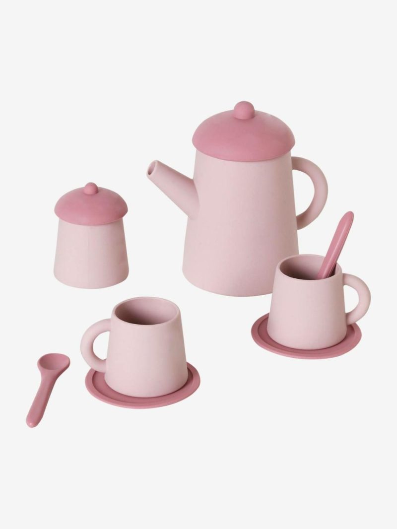 Silicone Tea Set Role Play Toys White