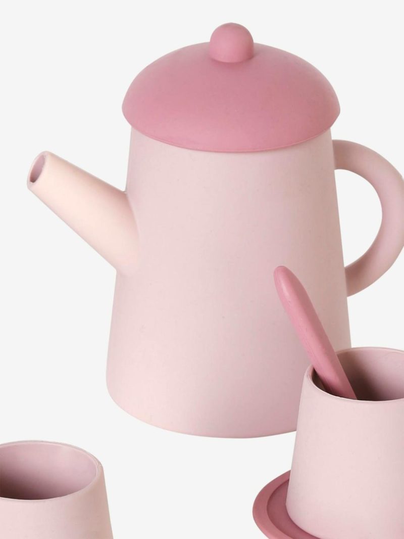 Silicone Tea Set Role Play Toys White