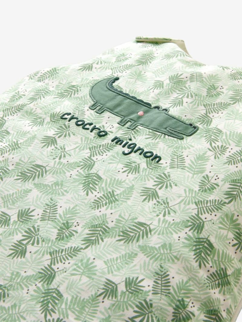 Sleeveless Baby Sleep Bag, Croco Mignon Baby Bedding Green