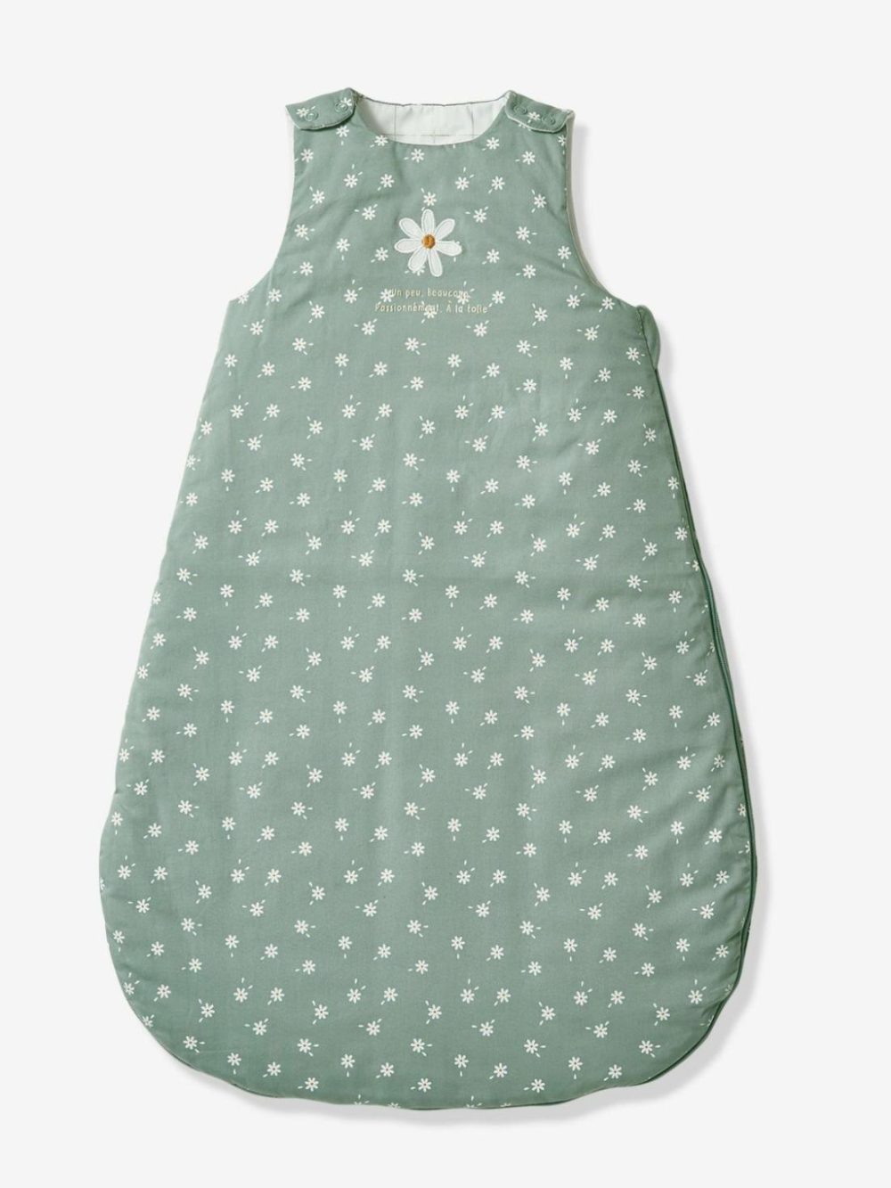 Sleeveless Baby Sleep Bag, Daisy Baby Bedding Green Medium Solid With Desig