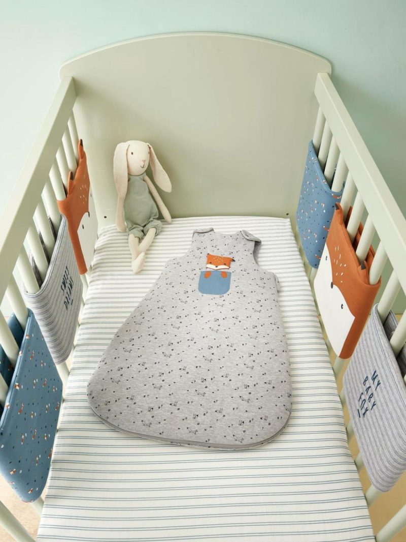 Sleeveless Baby Sleep Bag, Fox Baby Bedding Grey