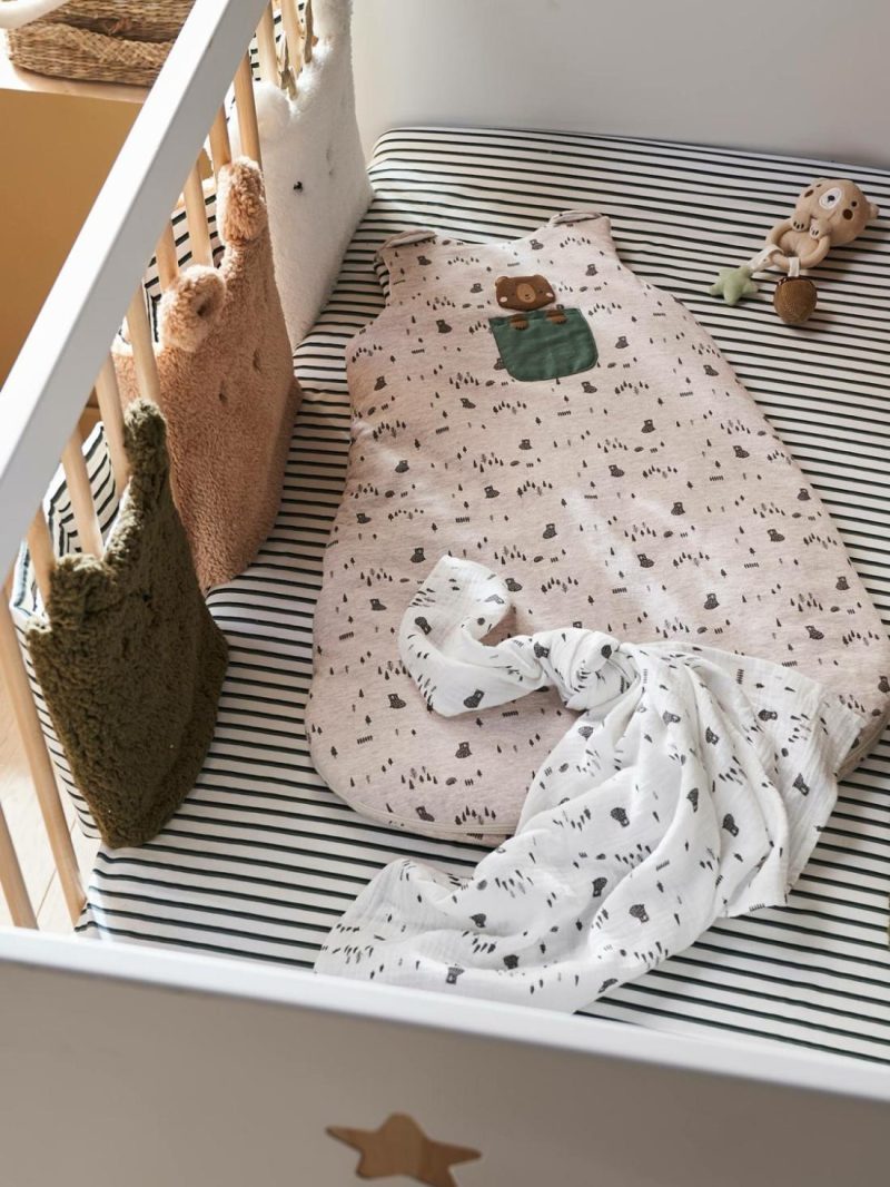 Sleeveless Baby Sleep Bag, Green Forest Baby Bedding Beige