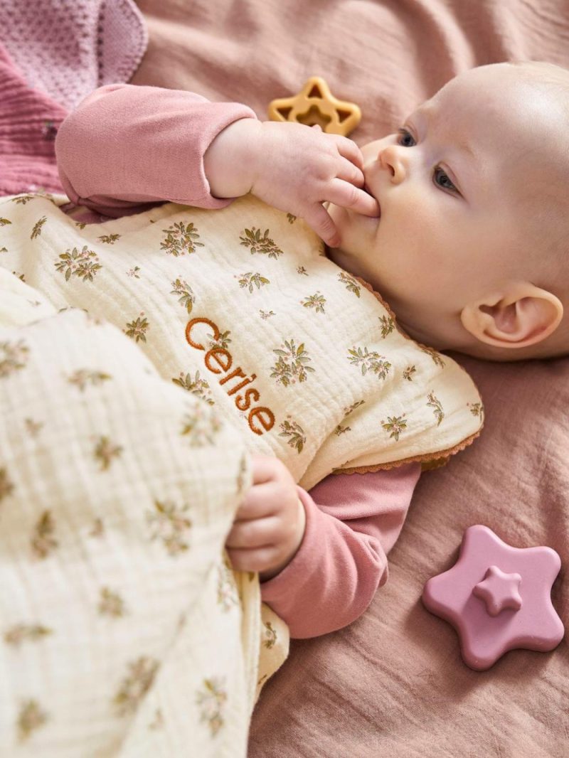 Sleeveless Baby Sleep Bag In Cotton Gauze, Barn Baby Bedding Beige Light All Over Printed