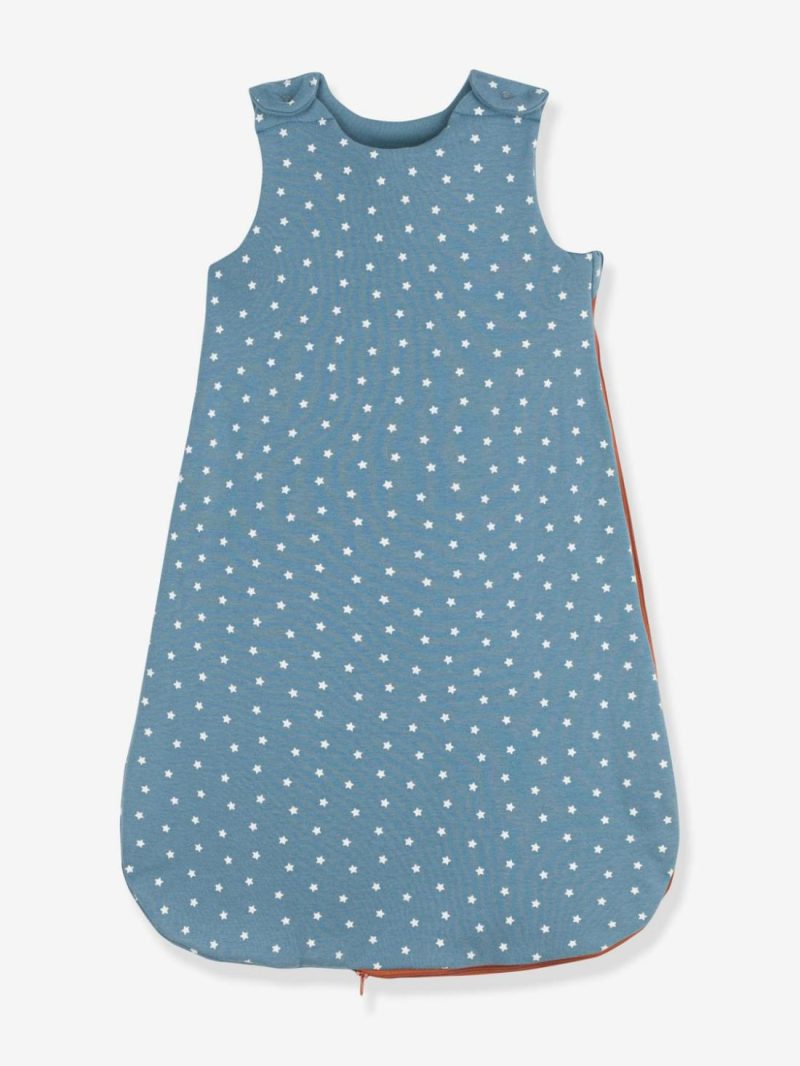 Sleeveless Baby Sleep Bag In Organic Cotton Baby Bedding Blue