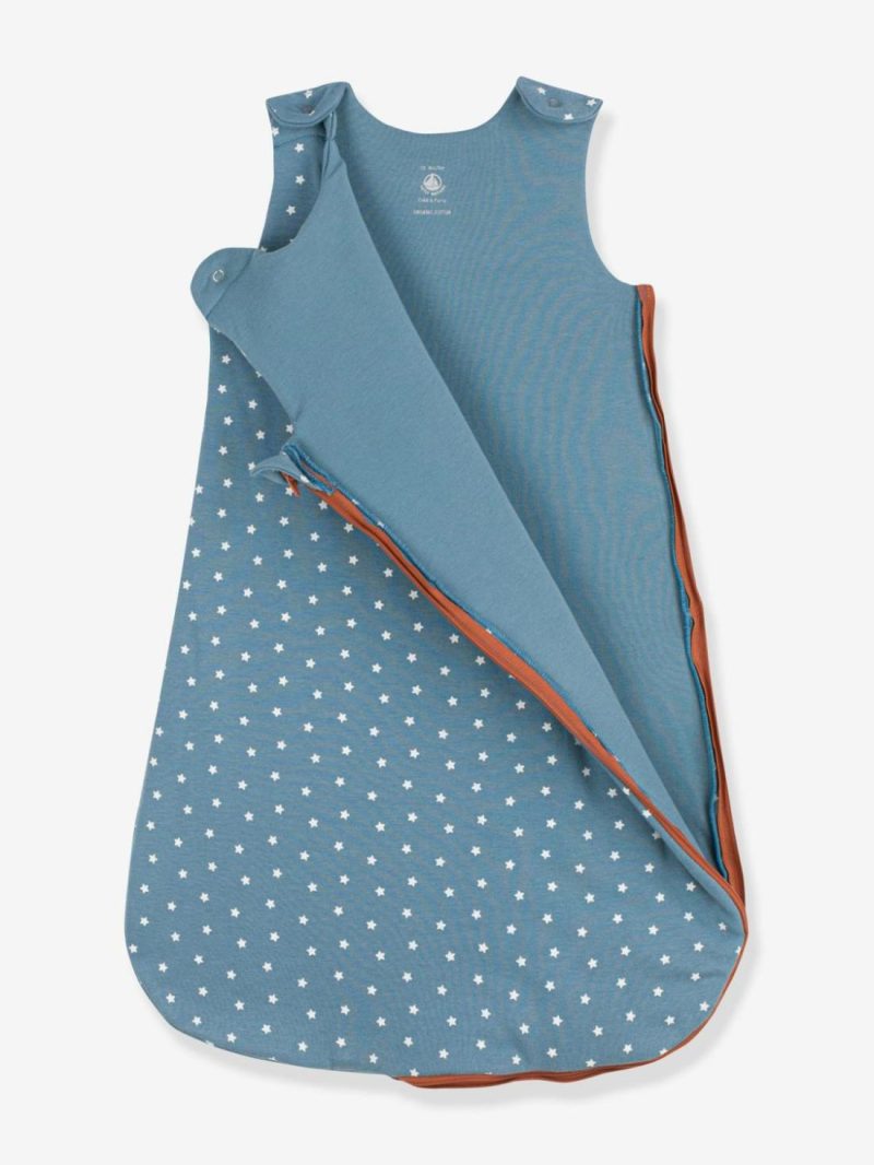 Sleeveless Baby Sleep Bag In Organic Cotton Baby Bedding Blue