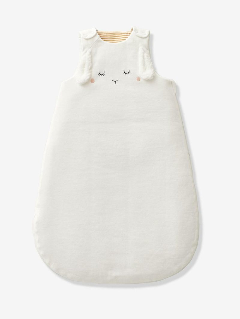 Sleeveless Baby Sleep Bag, Little Lamb Baby Bedding White