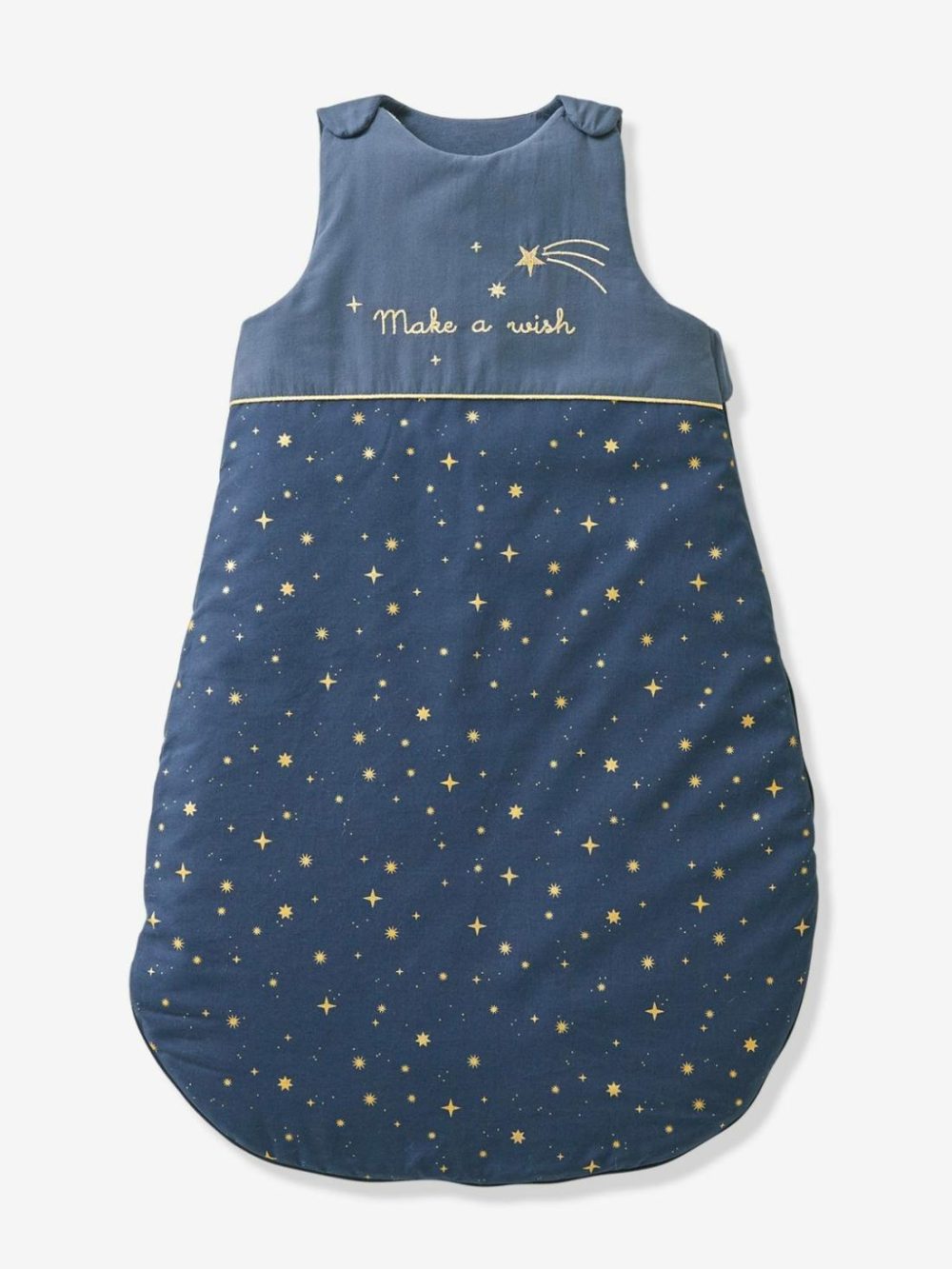 Sleeveless Baby Sleep Bag, Make A Wish Baby Bedding Dark Blue