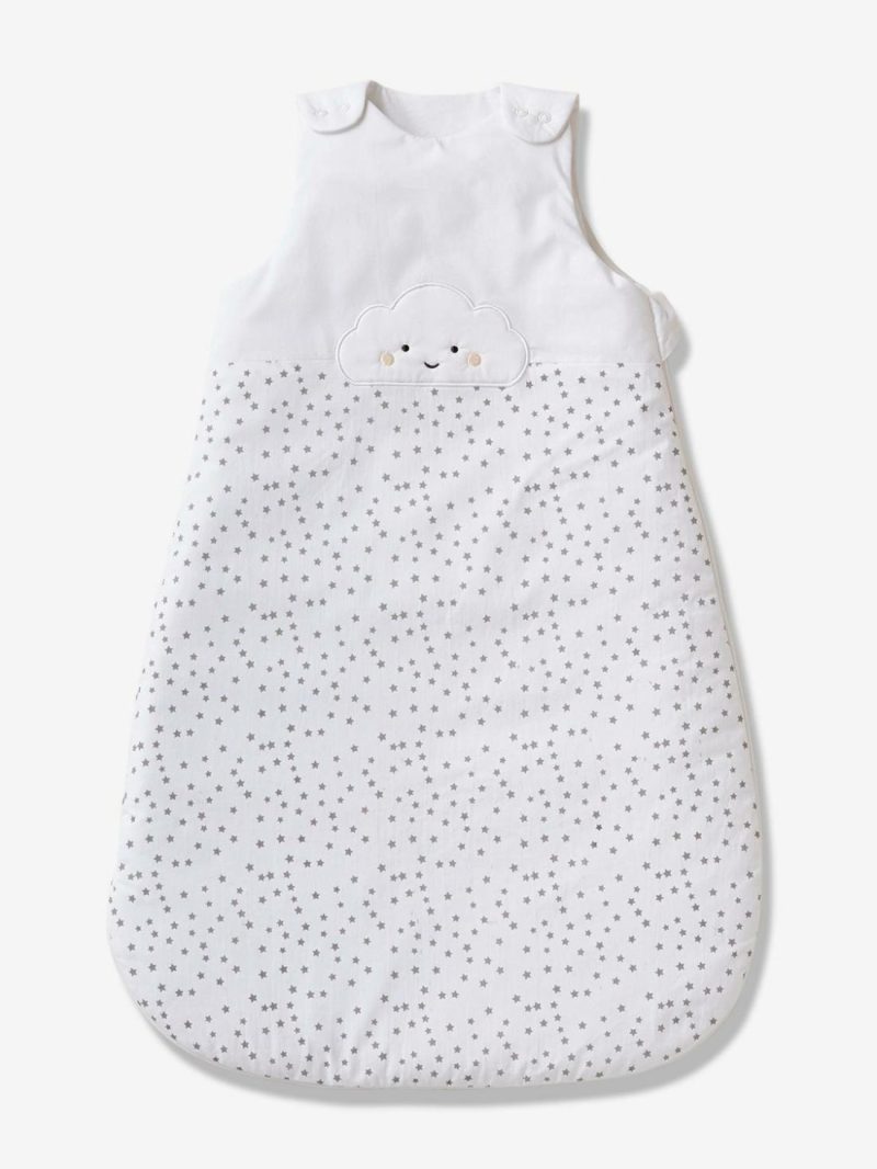 Sleeveless Baby Sleep Bag, Nuage Blanc Baby Bedding White