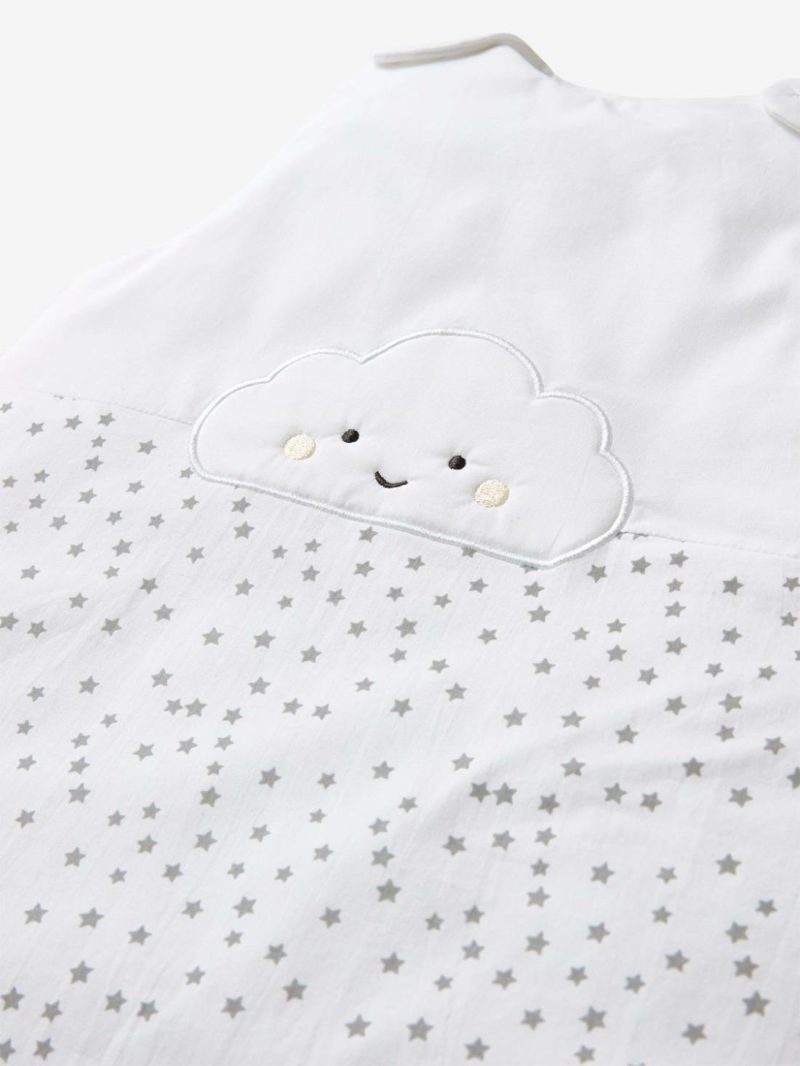 Sleeveless Baby Sleep Bag, Nuage Blanc Baby Bedding White