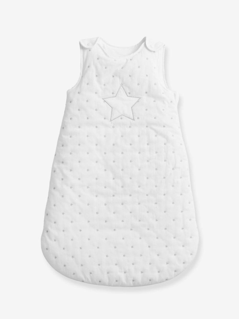 Sleeveless Sleep Bag, Star Shower Theme Baby Bedding White