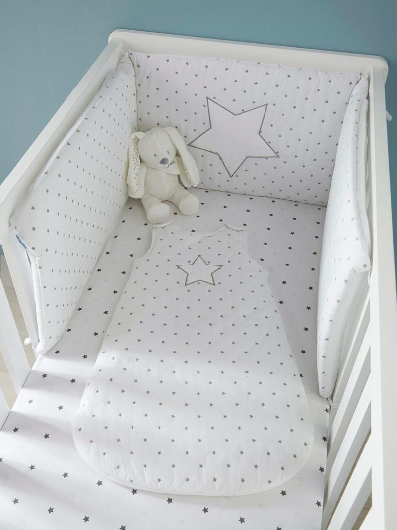 Sleeveless Sleep Bag, Star Shower Theme Baby Bedding White