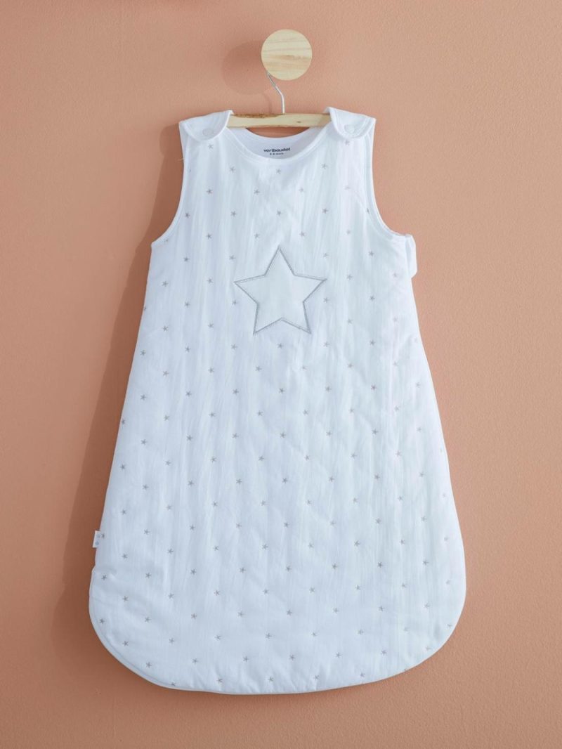 Sleeveless Sleep Bag, Star Shower Theme Baby Bedding White