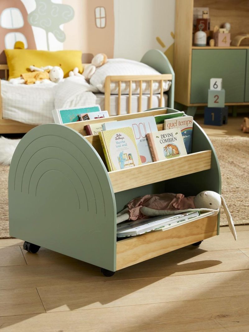 Small Storage Case On Casters, Rainbow Bedroom Furniture & Storage Sage Green