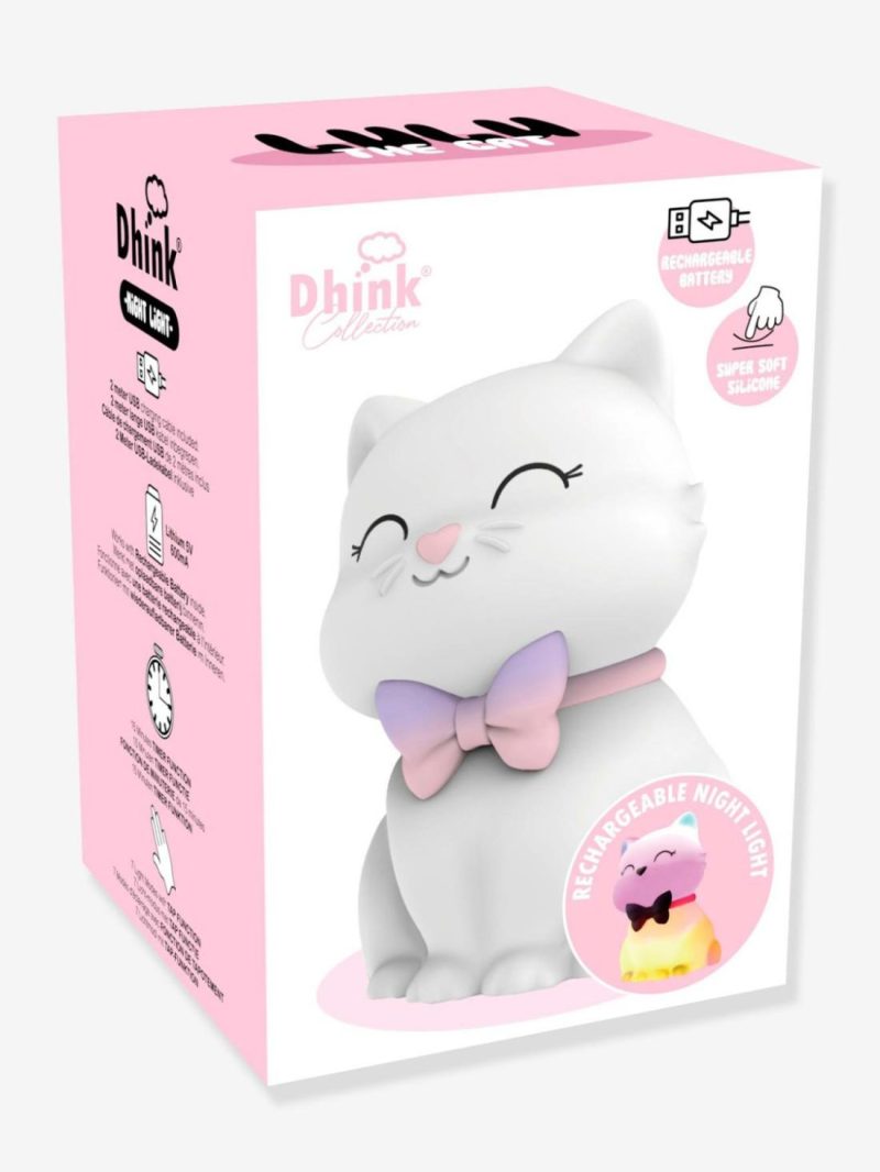 Soft Rechargeable Night Light, Lulu The Cat Bedding & Decor White