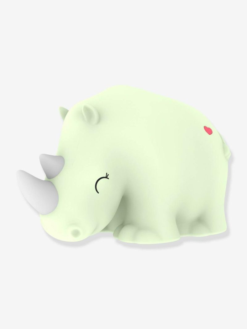 Soft Rechargeable Night Light, Rocky The Rhino Bedding & Decor Green