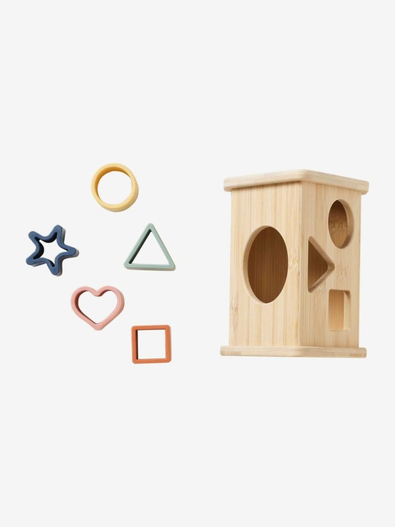 Sort & Fit Triangle With Shapes In Wood & Silicone Baby & Pre-School Toys Beige