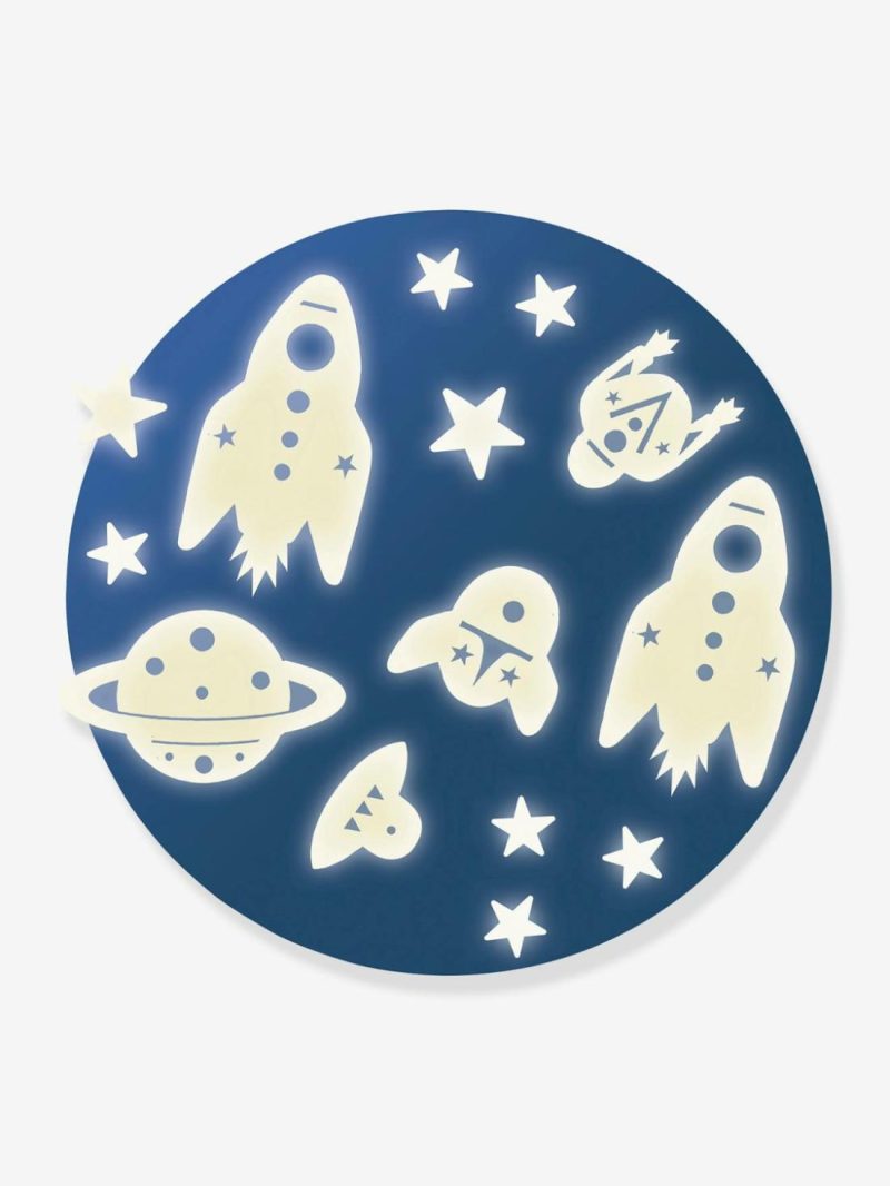 Space Mission Glow-In-The-Dark Stickers Bedding & Decor Transparent