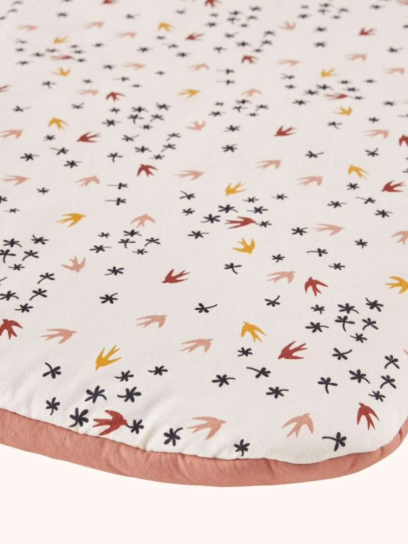 Square Activity Mat, Swallows Baby Bedding White