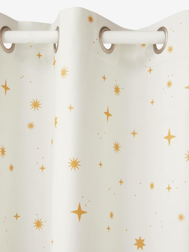 Starry Opaque Curtain Bedding & Decor White/Print