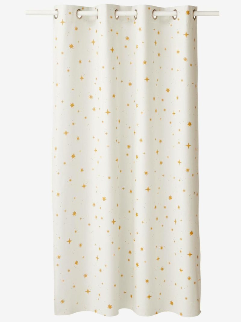 Starry Opaque Curtain Bedding & Decor White/Print