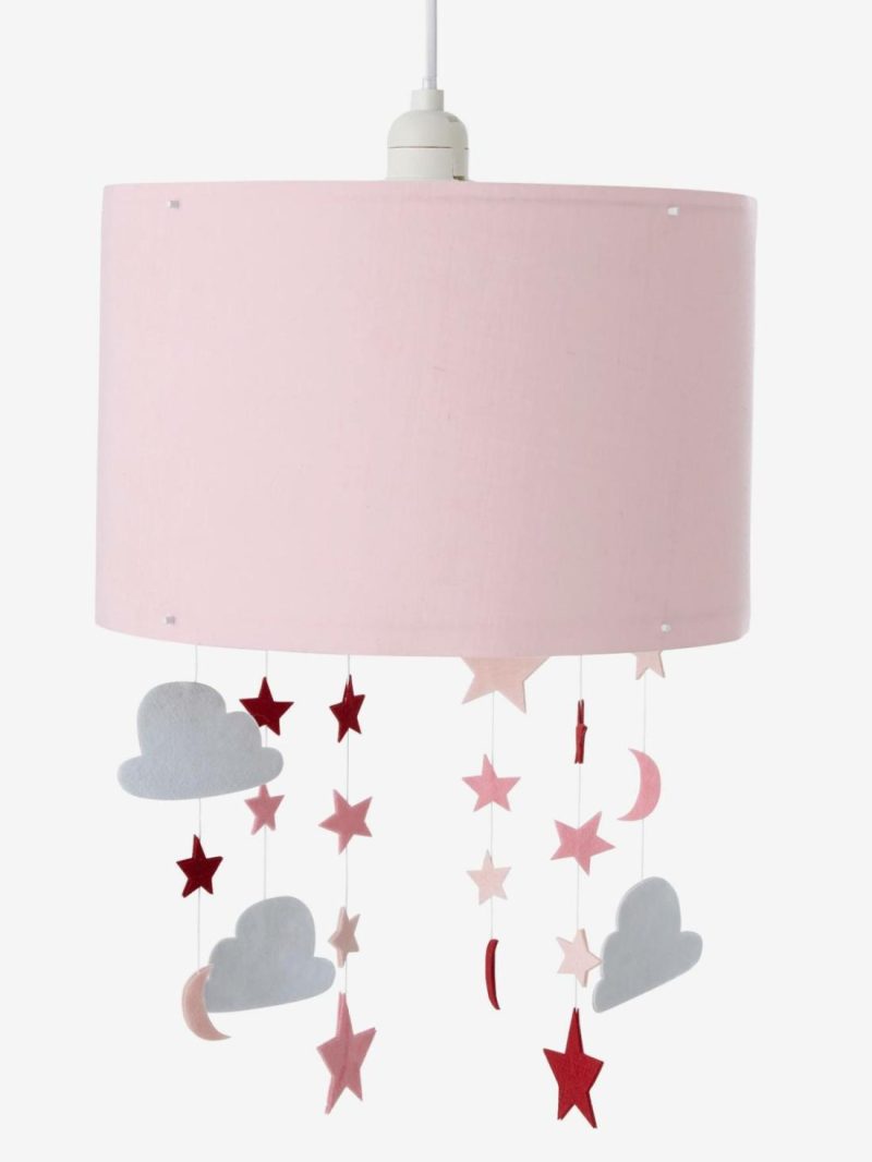 Stars & Clouds Hanging Lampshade Bedding & Decor Pink