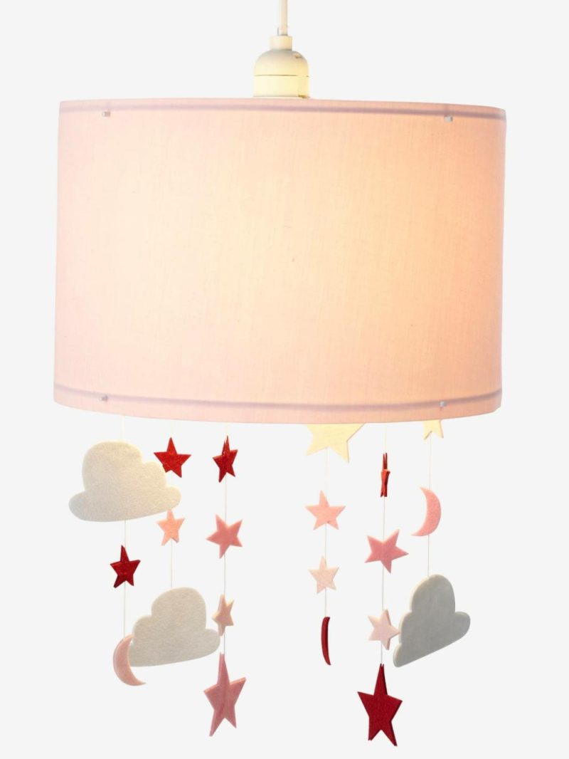 Stars & Clouds Hanging Lampshade Bedding & Decor Pink