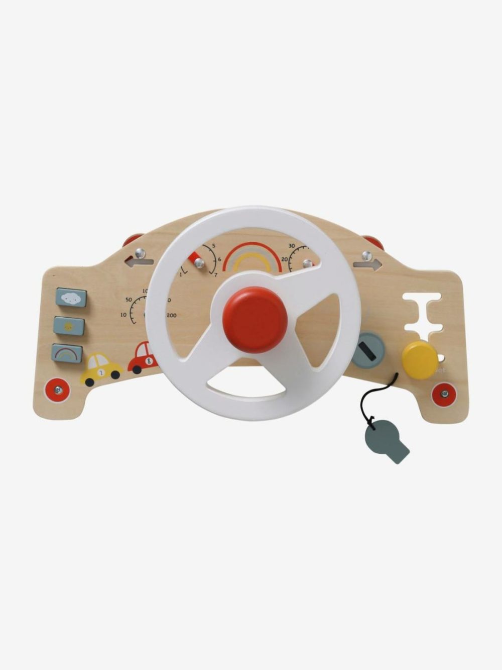 Steering Wheel Table In Fsc® Wood Baby & Pre-School Toys Beige Medium Solid With Decor