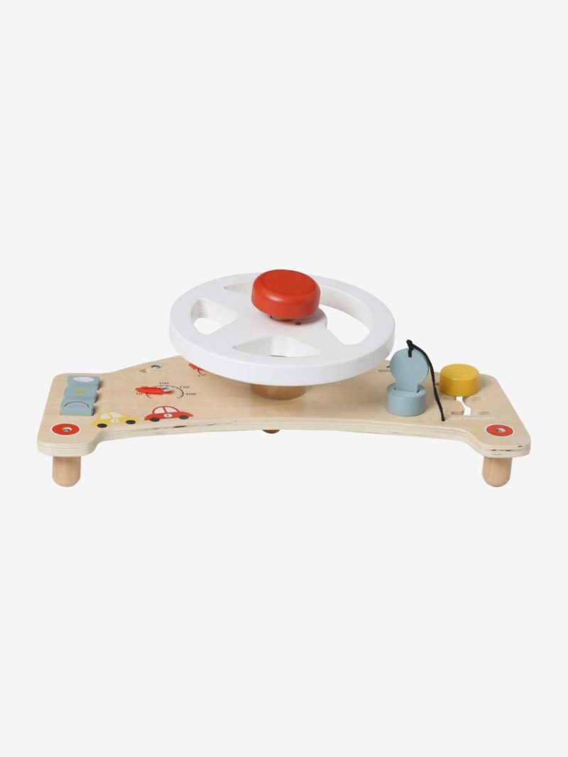 Steering Wheel Table In Fsc® Wood Baby & Pre-School Toys Beige Medium Solid With Decor