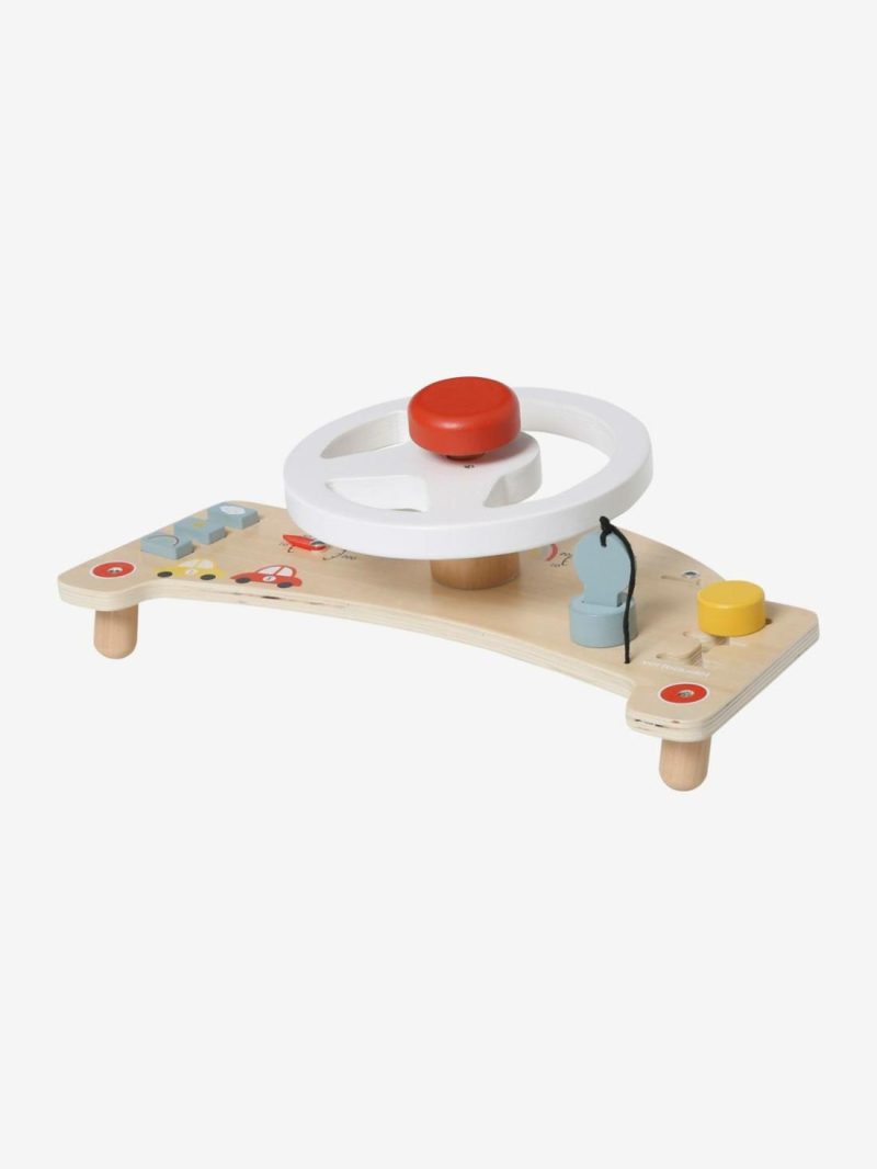 Steering Wheel Table In Fsc® Wood Baby & Pre-School Toys Beige Medium Solid With Decor