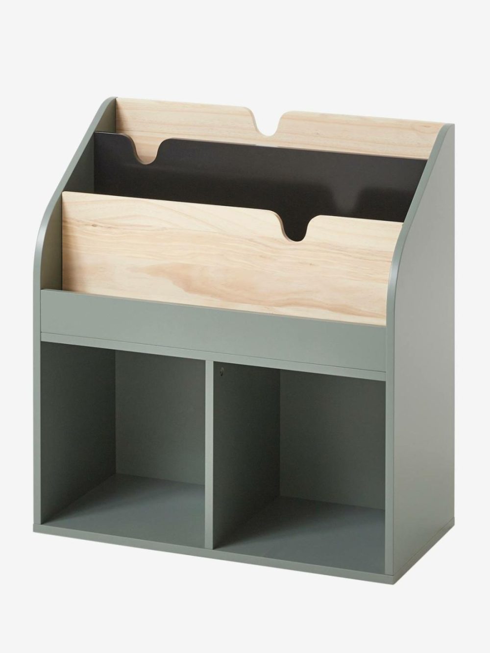 Storage Unit With 2 Cubbyholes + Bookcase, School Bedroom Furniture & Storage Green Dark Solid