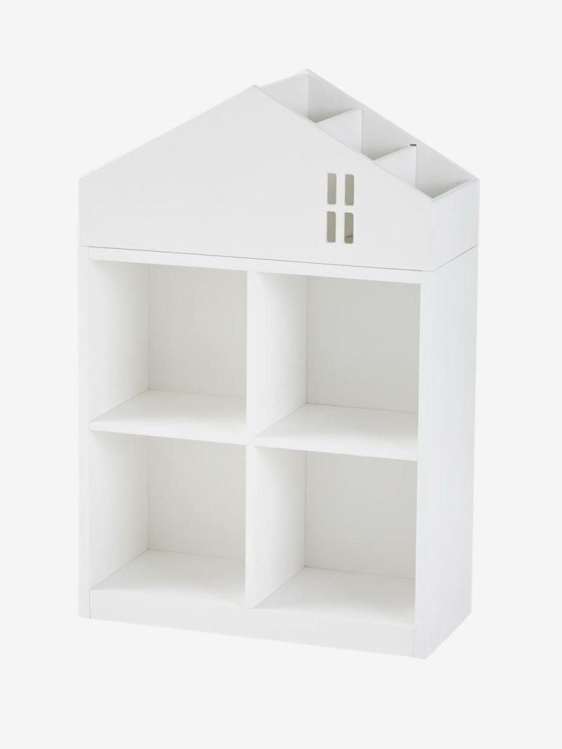 Storage Unit With 4 Cubbyholes, Houses Bedroom Furniture & Storage White