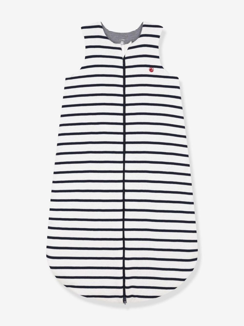 Striped Baby Sleeping Bag In Cotton, Petit Bateau Baby Bedding Printed White