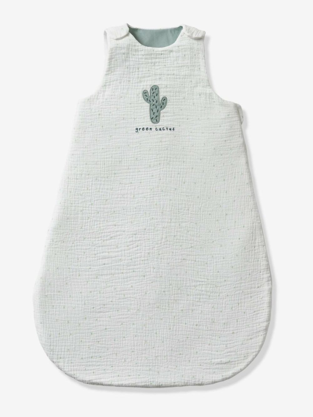 Summer Special Baby Sleep Bag In Organic Cotton* Gauze, Cactus Baby Bedding White Light All Over Printed