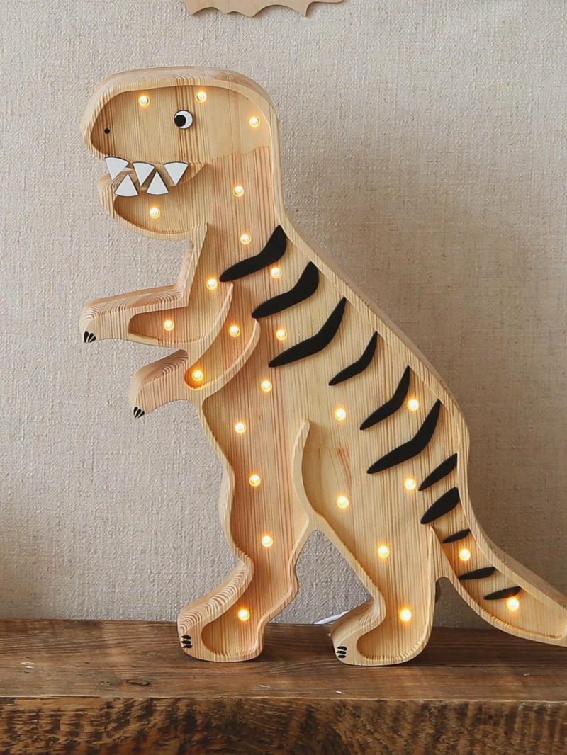 T-Rex Night Light, Little Lights Bedding & Decor Wood