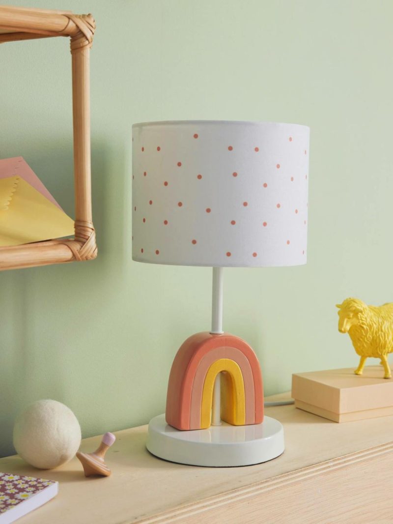 Table Lamp With Floral Print Bedding & Decor Ecru