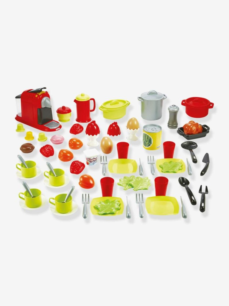 Tableware Set, 70 Pieces Role Play Toys Red